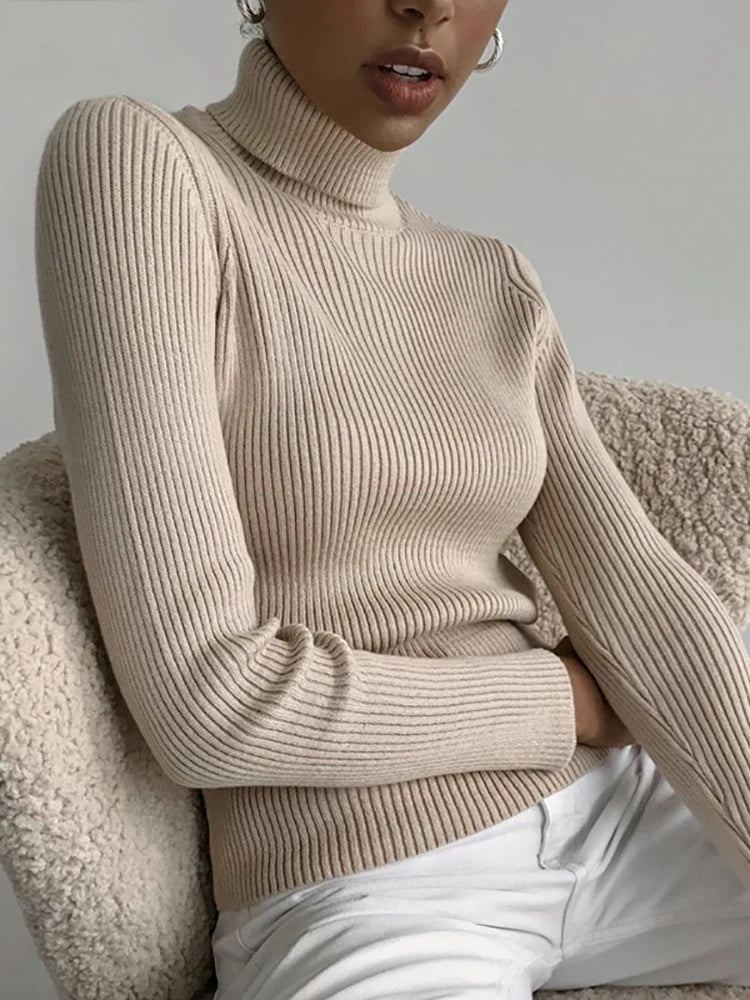 Heliar Women Fall Turtleneck Sweater Knitted Soft Pullovers Cashmere Jumpers Basic Soft Sweaters For Women 2026 Autumn Winter